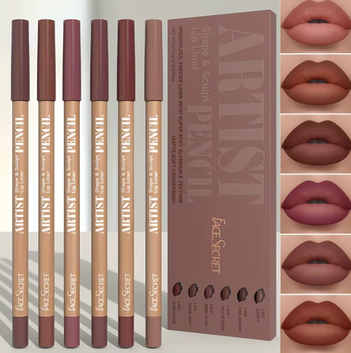 Velvet Matte Lip Liner Set - 6pcs
