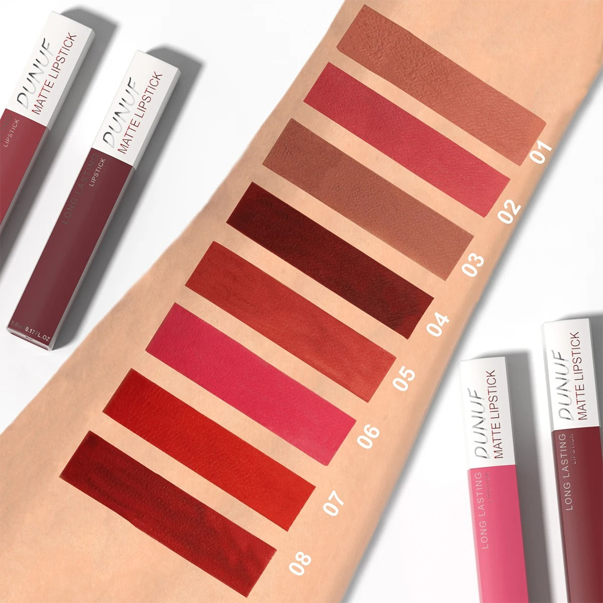 8-Color Matte Long Lasting Lipstick Set