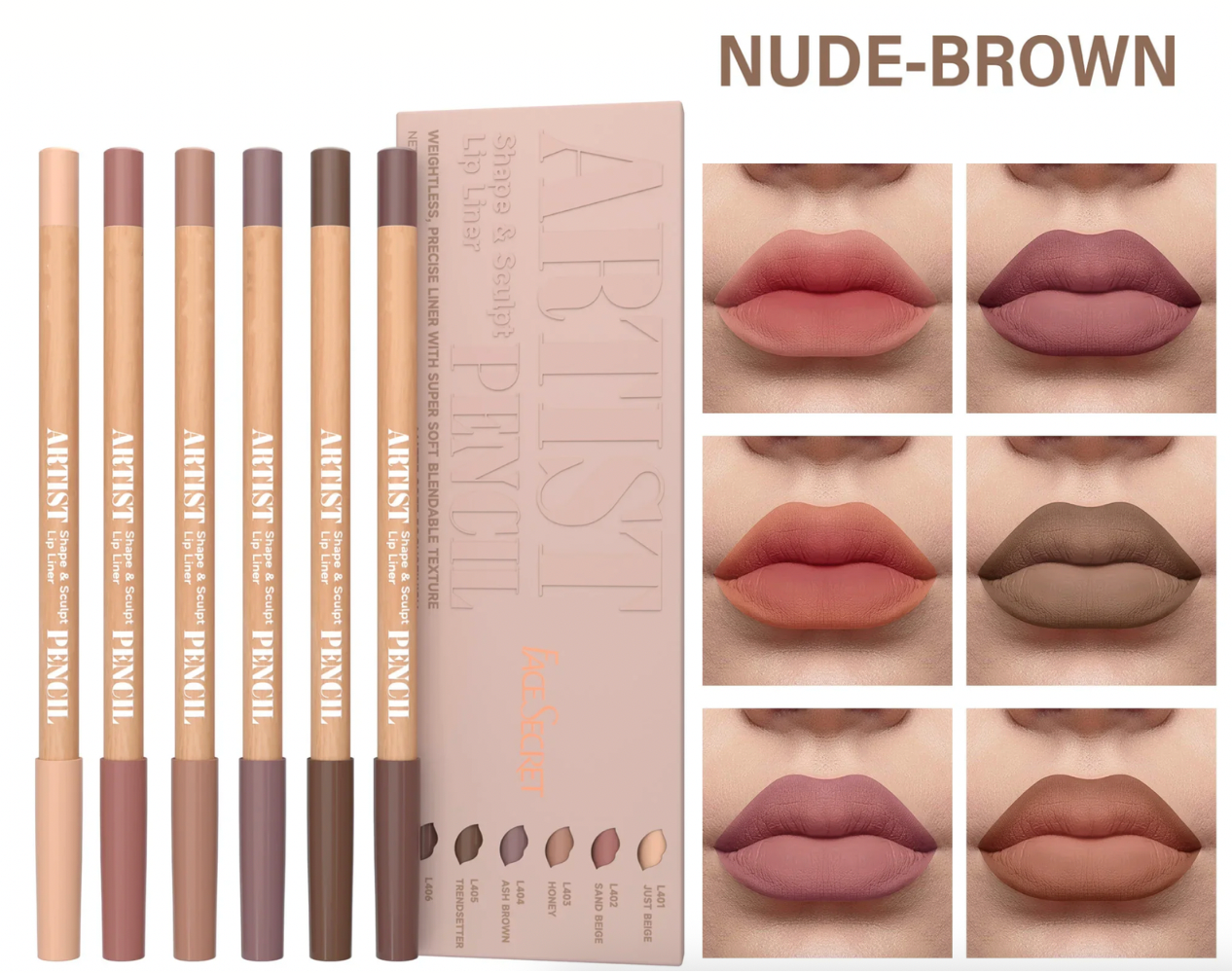 Velvet Matte Lip Liner Set - 6pcs
