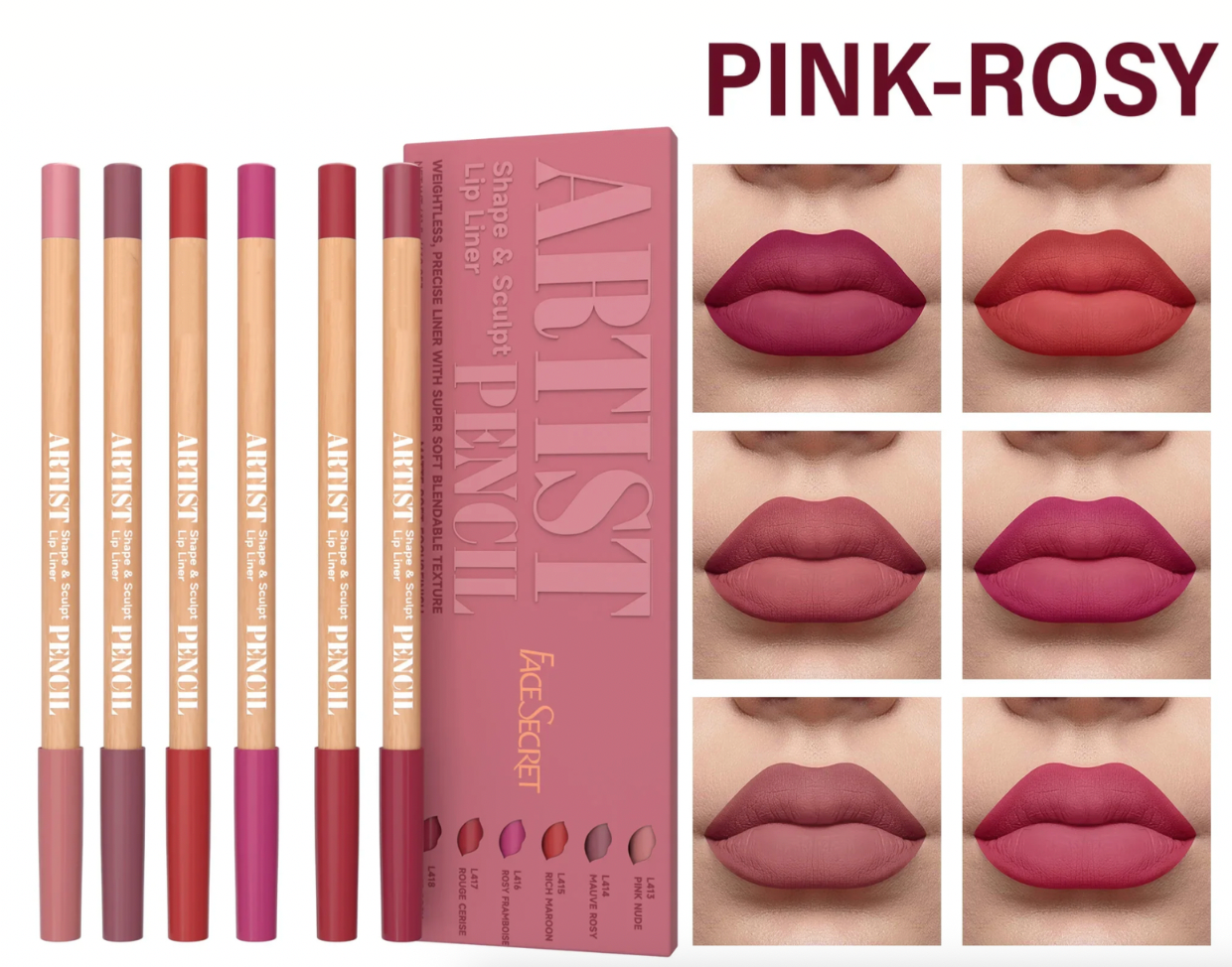 Velvet Matte Lip Liner Set - 6pcs